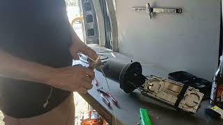 Part 1  Preparing a flat drop fiber cable into a FOSC with a rural tap splitter [upl. by Tudela]