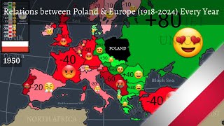 Relations between Poland amp Europe 19182024 Every Year [upl. by Charlot460]