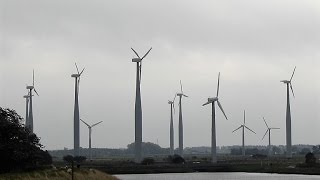 2002 Husum wind farm with HSW 250 and Tacke TW 250 wind turbines [upl. by Ardnuas]