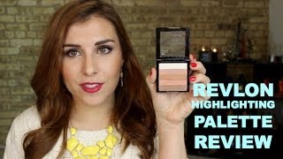 Review Revlon Highlighting Palette in Bronze Glow  Bailey B [upl. by Dorothi969]