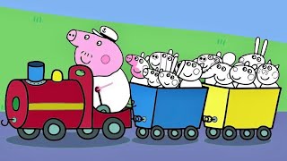 Свинка Пеппа и Друзья в Паровозике Дедушки Свина Раскраска  Peppa Pig Coloring [upl. by Ihsar]