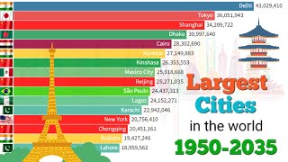 Most Largest Cities in the World by Population  19502035 [upl. by Hernandez768]