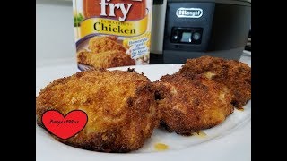 KRAFT CRISPY OVEN FRY FRIED CHICKEN REVIEW AIR FRYER [upl. by Guinna305]