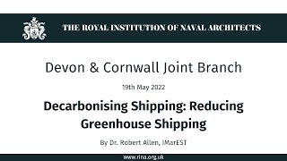 Decarbonising Shipping Reducing Greenhouse Shipping [upl. by Jenda]