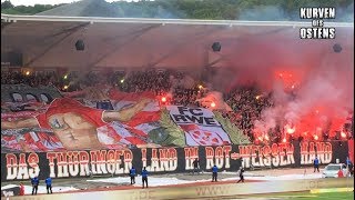 FC RotWeiß Erfurt 10 FC Carl Zeiss Jena 09092017  Choreos Pyroshows amp Support [upl. by Ainoet]