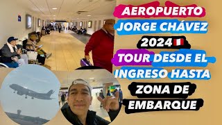 AEROPUERTO JORGE CHAVEZ 2024 zona de INGRESO PATIO DE COMIDA INDECOPI y zona de EMBARQUES [upl. by Enyt]