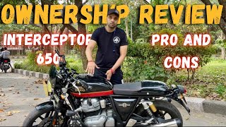 Royal Enfield Interceptor 650 Detail Ownership Long term ReviewAfter Ride Experience Pro And cons [upl. by Julianne]