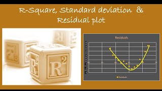 Statistics 09 Correlation amp Regression Part  3 R square Standard deviation and Residual plot [upl. by Waylen]