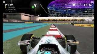 F1 2016 Game Mobile GP de Abu Dhabi onboard Mercedes 14 laps [upl. by Kusin]