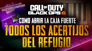 Todos los acertijos del refugio  Como abrir la caja fuerte  Puzzle del piano Black Ops 6 [upl. by Ahsuas620]