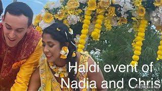 Nadia and Chriss Haldi Event  Haldi event  mendi event of Nadia and Chris [upl. by Yllitnahc]