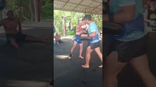 Lee Coville Muay Thai Padwork in Phuket Thailand [upl. by Jacquetta]