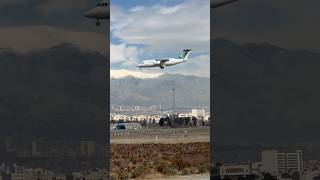 Mahan airs Avro 146RJ85 Landing at Tehran Airport with air brakes deployed [upl. by Bergeman808]