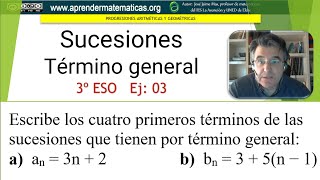 Sucesiones Término general 3eso 04 003 José Jaime Mas [upl. by Weingartner]