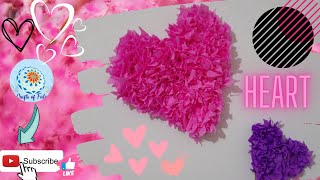 CraftsOfFatyDIY💗💗Coeur en papier crépon 🤩🤩DécorationMake a heart with crepe paper [upl. by Ainafetse]