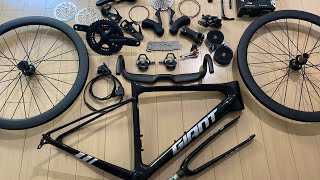 DREAM BUILDish Assembling My First Ever Custom Giant Defy Bicycle [upl. by Eidna184]