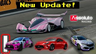 Assoluto Racing UPDATE  8 New Cars New Engine Tunnel Sound Ghost Race Mode Drift Tandem amp More [upl. by Akemeuwkuhc]