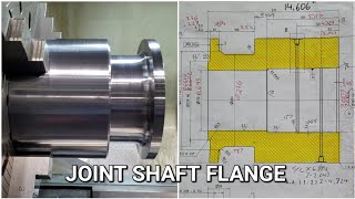 Joint Shaft Flange  CNC Lathe Machining [upl. by Nohsad]