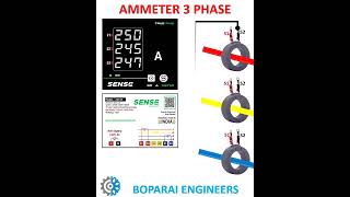 AMMETER 3 PHASE WIRING CIRCUIT ammeter current ampere electrician electrical wiring ct meter [upl. by Selene]