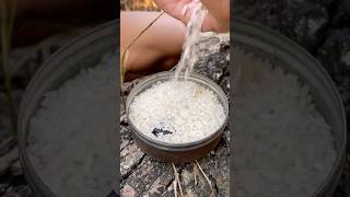 the man showed survival skills in the wild💦🔥camping survival bushcraft outdoors [upl. by Tilla]