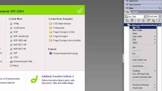 Dreamweaver 2004 tutorial Part 2 [upl. by Dominick]