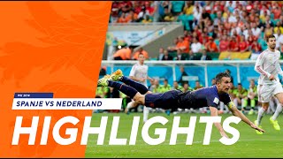 Highlights Spanje  Nederland 15 13062014 WK 2014 [upl. by Aihsein983]