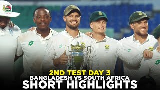 Short Highlights  Bangladesh vs South Africa  2nd Test Day 3  M3H1K [upl. by Nahpos164]