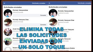 Como Eliminar todas las Solicitudes de Amistad Enviadas en Facebook con un solo click [upl. by Plotkin]