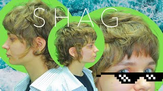 ✂️ SHORT SHAG  modern layered haircut for curly hair  tutorial [upl. by Coonan716]