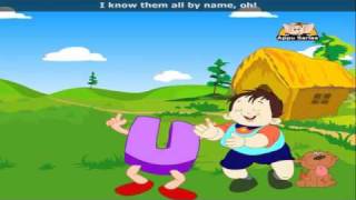 The Vowel Song with Lyrics  Nursery Rhyme [upl. by Amiarom]