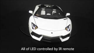 118 Autoart Lamborghini Aventador Roadster LED tuning by MBW 이상원 [upl. by Varipapa]