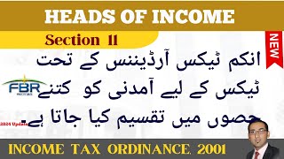 HEADS OF INCOME under Income Tax Ordinance 2001  Mastering Section 11 of Income Tax in Pakistan [upl. by Oht222]