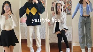 a cute and simple yesstyle tryon haul🤍 [upl. by Esikram102]