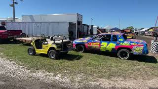 Look at all the Race Cars  Prelude to Boone Super Nationals ride along tour imca racing [upl. by Haeluj209]