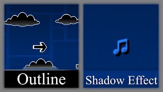 Geometry Dash  How to make outline and shadow effect on decoration objects [upl. by Narf]