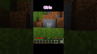 Minecraft girls 🆚 boys new Trend minecraft viralvideo [upl. by Champ725]