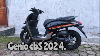 NEW‼️ HONDA GENIO CBS SILVER BLACK 2024  Keren amp Retro [upl. by Estrella129]