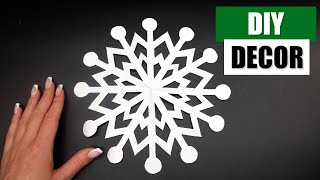 Schneeflocke basteln mit Papier DIY Deko für Winter und Advent [upl. by Reggi744]