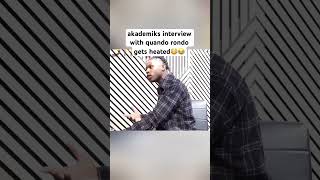 akademiks interview with quando rondo gets heated😂😳 [upl. by Machos]