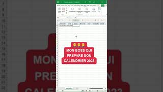 Crée ton calendrier 2023 en 15 secondes avec moi 📅  Astuce Excel [upl. by Faxen256]