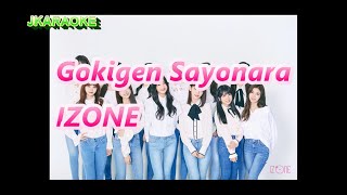 Jpop Karaoke カラオケ  Gokigen Sayonara  IZONE 日本語ENG [upl. by Hsan]