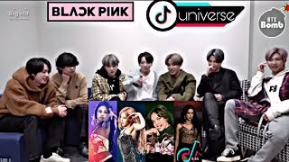 BTS Reaction to Blackpink Tiktok episode 33 Fanmade 💜💛 [upl. by Talanta]