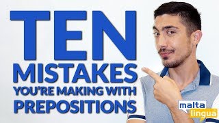 Ten Mistakes Youre Making With Prepositions  Free English Grammar Lesson B1 Intermediate [upl. by Perloff119]