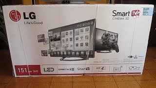 LG 60LA620S 60quot Full HD Cinema 3D Smart LED TV  Unboxing amp Test [upl. by Ifen]