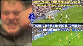 Everton 21 Crystal Palace Matchday vlog McNeil brace guides toffees to first League win of season [upl. by Bartel59]