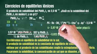 14 Equilibrios iónicos Solubilidad Solubilidad del PbIO32 [upl. by Gwenni193]