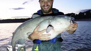 Fishing for Giant Blue Cats at Markland dam Indiana [upl. by Nawd103]