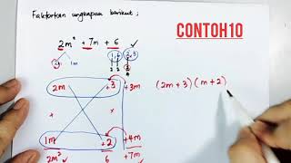 PENDARABAN SILANG  PEMFAKTORAN UNGKAPAN ALGEBRA [upl. by Garrot]
