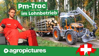 Lohnunternehmen NAF GmbH aus der Schweiz Teil 2  Pfanzelt Pm Trac im Einsatz am Hacker und im Wald [upl. by Maltz473]