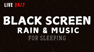 Rain Sounds for Deep Sleep Fucus Meditation amp Relaxing with Black Screen [upl. by Adidnere]